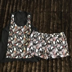 H&M Snake Print Short Set